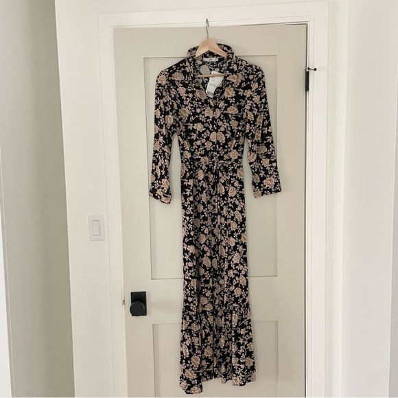Mango Floral Shirt Dress - Picture 1 of 3